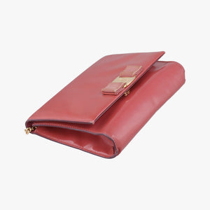 Secondhand Ferragamo Ginny Vara Red Leather shoulderbag | stylenewstar