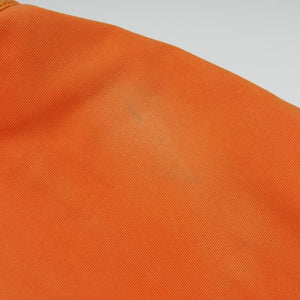 Pre-owned Hermes Cabag Elan Orange Toile Officier × Leather shoulderbag | stylenewstar
