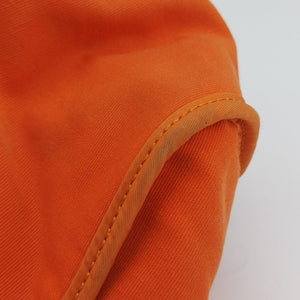 Pre-owned Hermes Cabag Elan Orange Toile Officier × Leather shoulderbag | stylenewstar