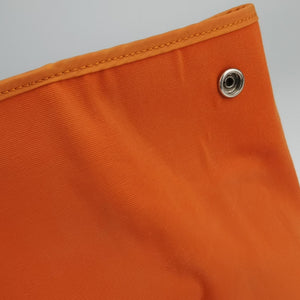 Pre-owned Hermes Cabag Elan Orange Toile Officier × Leather shoulderbag | stylenewstar