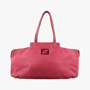 Secondhand Fendi Lampo FF Logo Red Leather 8BR636 shoulderbag | stylenewstar
