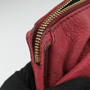 Secondhand Fendi Lampo FF Logo Red Leather 8BR636 shoulderbag | stylenewstar