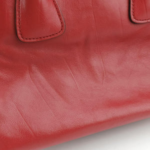 Secondhand Prada Twin Pocket Winged Tote Red Leather BN2619 handbag | stylenewstar