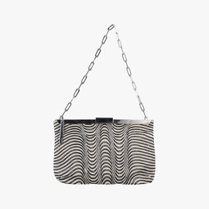 Pre-owned Gucci Vintage Glass Beaded Shimmering wavy pattern Florence Glass beads on satin 001432 handbag | stylenewstar