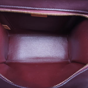 Vintage Celine luggage nano shopper Pink beige×brown×black Leather shoulderbag | stylenewstar