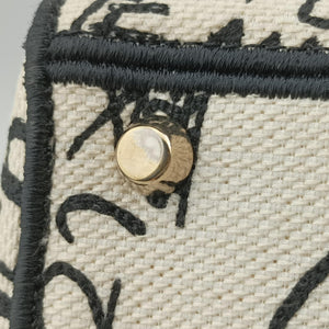 Pre-owned Christian Dior Lady D-Lite White ×Multicolor Canvas shoulderbag | stylenewstar