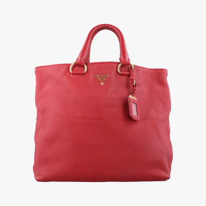 Vintage Prada Vitello Phoenix Red Leather BN1713 handbag | stylenewstar