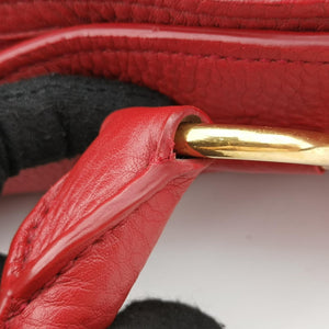 Vintage Prada Vitello Phoenix Red Leather BN1713 handbag | stylenewstar