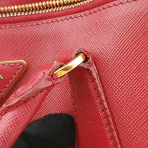 Pre-owned Prada Galleria Red SAFFIANO Leather BN1786 shoulderbag | stylenewstar