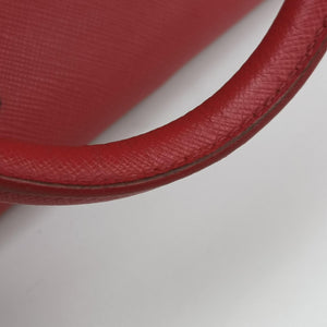 Pre-owned Prada Galleria Red SAFFIANO Leather BN1786 shoulderbag | stylenewstar