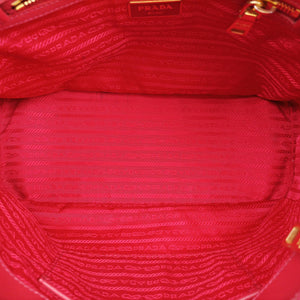 Pre-owned Prada Galleria Red SAFFIANO Leather BN1786 shoulderbag | stylenewstar