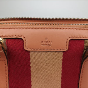Secondhand Gucci Vintage Web Beige×red×orange Canvas×Leather 257341 handbag | stylenewstar