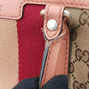 Secondhand Gucci Vintage Web Beige×red×orange Canvas×Leather 257341 handbag | stylenewstar