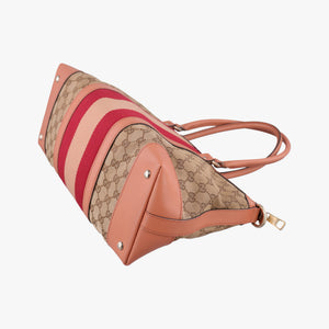Secondhand Gucci Vintage Web Beige×red×orange Canvas×Leather 257341 handbag | stylenewstar