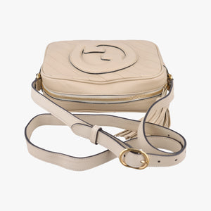 Pre-owned Gucci Blondie Beige Leather 742360 shoulderbag | stylenewstar