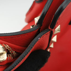 Secondhand Valentino Rockstud Red Leather shoulderbag | stylenewstar