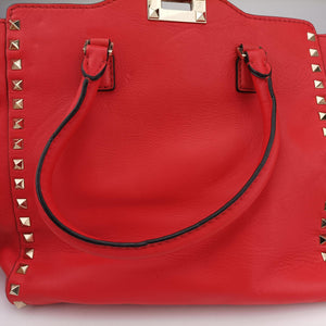 Secondhand Valentino Rockstud Red Leather shoulderbag | stylenewstar