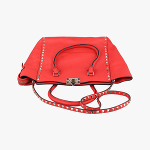 Secondhand Valentino Rockstud Red Leather shoulderbag | stylenewstar