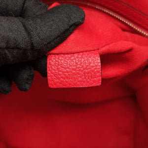 Vintage Celine Luggage Mini Shopper Red Leather handbag | stylenewstar