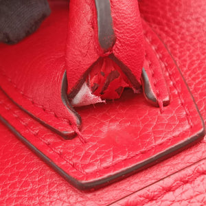 Vintage Celine Luggage Mini Shopper Red Leather handbag | stylenewstar