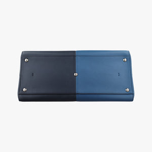 Pre-owned Fendi Troisjours Navy × Blue Leather 8BH272 handbag | stylenewstar