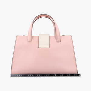 Pre-owned Gucci Nimfair Bamboo Pink x white Leather 453756 shoulderbag | stylenewstar
