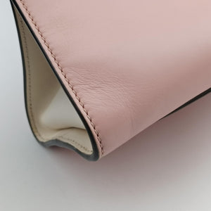 Pre-owned Gucci Nimfair Bamboo Pink x white Leather 453756 shoulderbag | stylenewstar