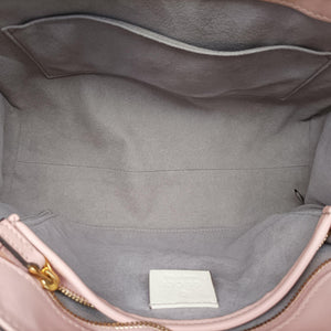 Pre-owned Gucci Nimfair Bamboo Pink x white Leather 453756 shoulderbag | stylenewstar