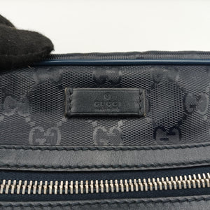 Pre-owned Gucci GG Imprime Messenger Navy PVC coated canvas 201448 shoulderbag | stylenewstar