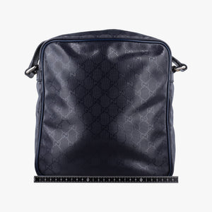 Pre-owned Gucci GG Imprime Messenger Navy PVC coated canvas 201448 shoulderbag | stylenewstar