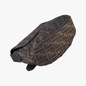 Pre-owned Fendi B bag zucca Brown×Black Canvas×Leather 8BR551 shoulderbag | stylenewstar