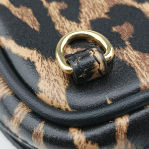 Secondhand Yves Saint Laurent Baby Lou Leopard Print Heart Black×Leopard Leather 650170 shoulderbag | stylenewstar