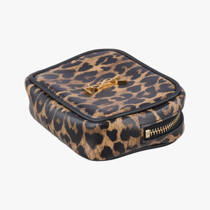 Secondhand Yves Saint Laurent Baby Lou Leopard Print Heart Black×Leopard Leather 650170 shoulderbag | stylenewstar