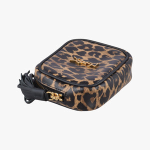 Secondhand Yves Saint Laurent Baby Lou Leopard Print Heart Black×Leopard Leather 650170 shoulderbag | stylenewstar