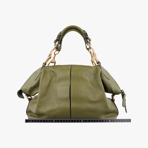 Pre-owned Gucci Horsebit hobo Green Leather 309578 handbag | stylenewstar