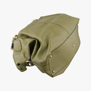 Pre-owned Gucci Horsebit hobo Green Leather 309578 handbag | stylenewstar