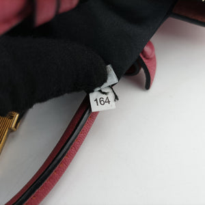Secondhand Miu Miu MADRAS Fuchsia Pink Leather 5BA104 shoulderbag | stylenewstar