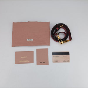 Secondhand Miu Miu MADRAS Fuchsia Pink Leather 5BA104 shoulderbag | stylenewstar