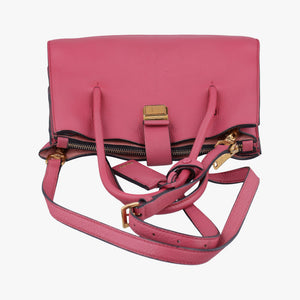 Secondhand Miu Miu MADRAS Fuchsia Pink Leather 5BA104 shoulderbag | stylenewstar