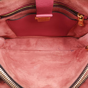 Secondhand Miu Miu MADRAS Fuchsia Pink Leather 5BA104 shoulderbag | stylenewstar