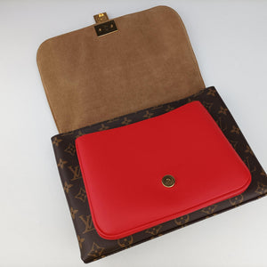 Secondhand Louis Vuitton MARIGNAN Brown×COQUELICOT Monogram Canvas×calf leather M44286 shoulderbag | stylenewstar