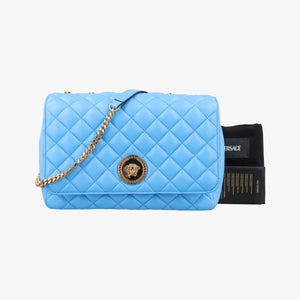 Vintage VERSACE Medusa Blue Leather shoulderbag | stylenewstar