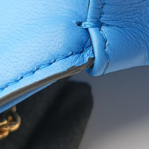 Vintage VERSACE Medusa Blue Leather shoulderbag | stylenewstar