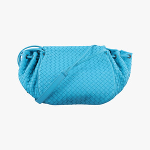 Vintage Bottega Veneta Intrecciato Blue lambskin shoulderbag | stylenewstar