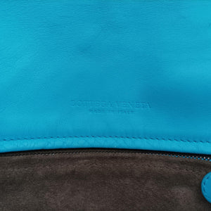 Vintage Bottega Veneta Intrecciato Blue lambskin shoulderbag | stylenewstar