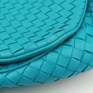 Vintage Bottega Veneta Intrecciato Blue lambskin shoulderbag | stylenewstar