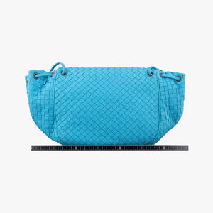 Vintage Bottega Veneta Intrecciato Blue lambskin shoulderbag | stylenewstar