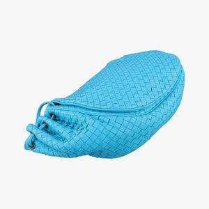 Vintage Bottega Veneta Intrecciato Blue lambskin shoulderbag | stylenewstar