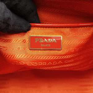 Pre-owned Prada Galleria Orange SAFFIANO Leather BN2316 shoulderbag | stylenewstar