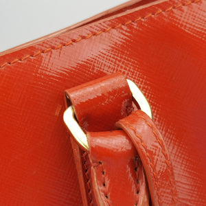Pre-owned Prada Galleria Orange SAFFIANO Leather BN2316 shoulderbag | stylenewstar